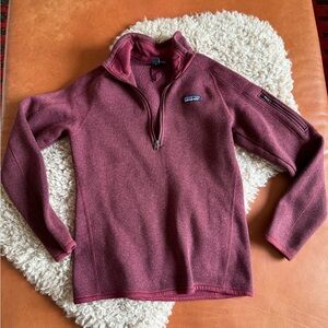Patagonia Maroon Fleece Quarter-Zip Pullover